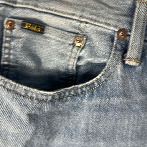 Polo Ralph Lauren Jeans Men's 34X32 Blue Sullivan Slim Straight Distressed - Picture 3 of 12